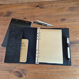 Pasta de cortiça minimalista, compatível com refis Filofax, pasta econômica, presente sustentável personalizado