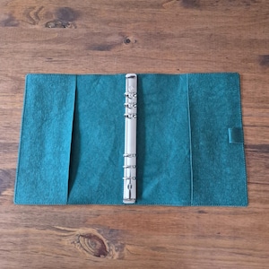Pasta artesanal feita de papel lavável, várias cores e 3 tamanhos, compatível com Filofax, personalizável