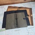 handmade travel notebook cover, in ecological washable paper, fauxdori