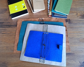 Minimalist travel journal cover in washable paper