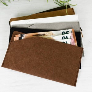 Budget envelope made of washable paper, Sold individually or in packs of 5 or 10 envelopes,  Pouch to save money, Several colors available