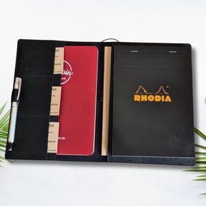 Notebook holder for A5 and A4 notepads, made from durable cork fabric, Many colors, Customizable gift