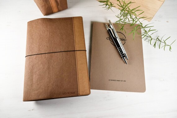 Pocket Agenda Cover Taiga Leather - Art of Living - Books and