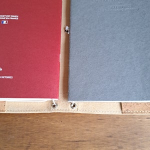 Protège-carnet minimaliste fait main en tissu de liège, Prêt à expédier image 7