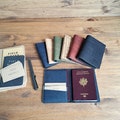 Cork passport holder, Handcrafted by hand, Minimalist customizable wallet, Vegan and eco-friendly travel gift product logo