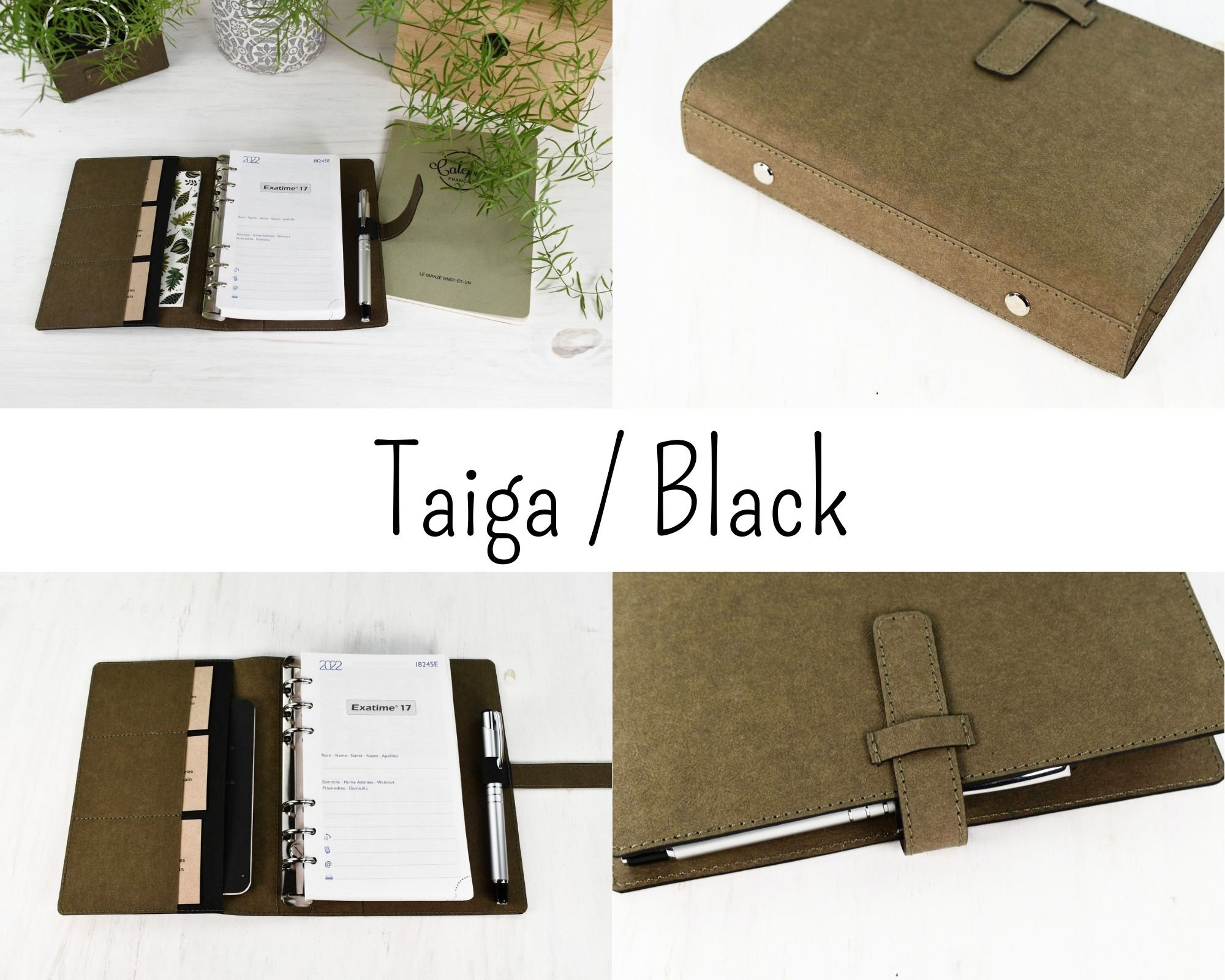 Large Ring Agenda Cover Taiga Leather - Art of Living - Books and