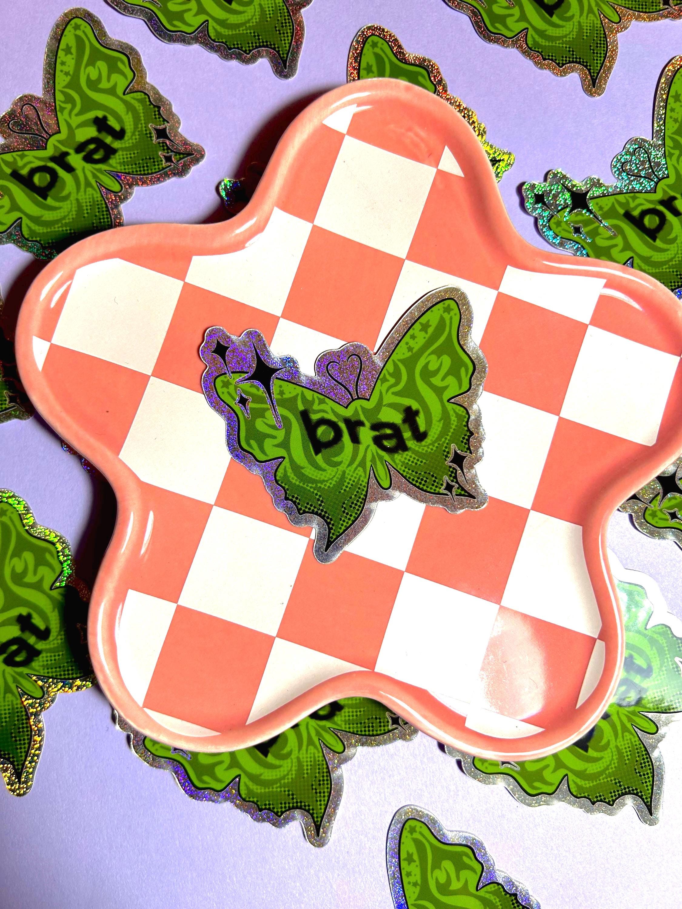 Brat Sticker Glitter Vinyl Sticker Y2K Brat Summer Cute Stickers Brat ...