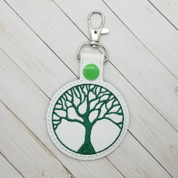 Tree of Life DIGITAL Embroidery File, In The Hoop 4x4 Key fob, Snap tab, Keychain,, Embroidery Design, Cute Things