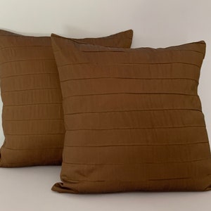 Decorative Brown Satin Pillow Cover