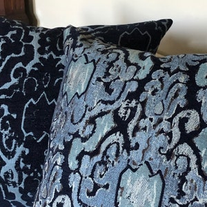 Multicolor Blue Textured Decorative Throw Pillow Cover