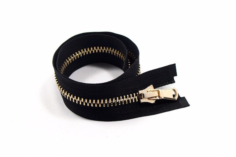 40cm Black Open End Chunky Zip - Foto 5