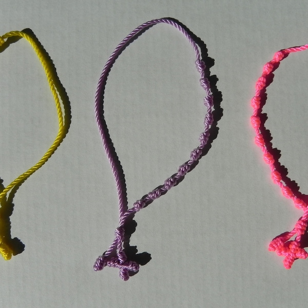 Knotted Nylon Rosary Bracelet