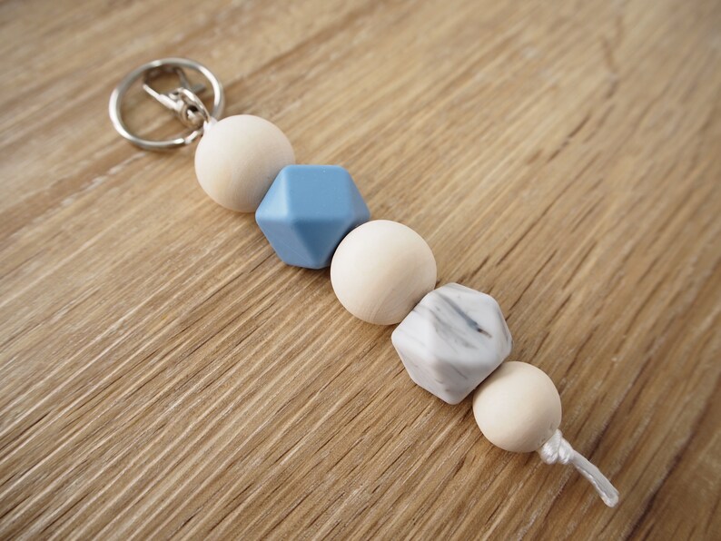 Keychain Silicone Beaded Keychain Silicone Keychain Sand Etsy