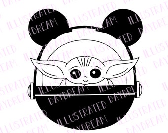 Free Free 295 Mickey Ears Baby Yoda Disney Svg SVG PNG EPS DXF File