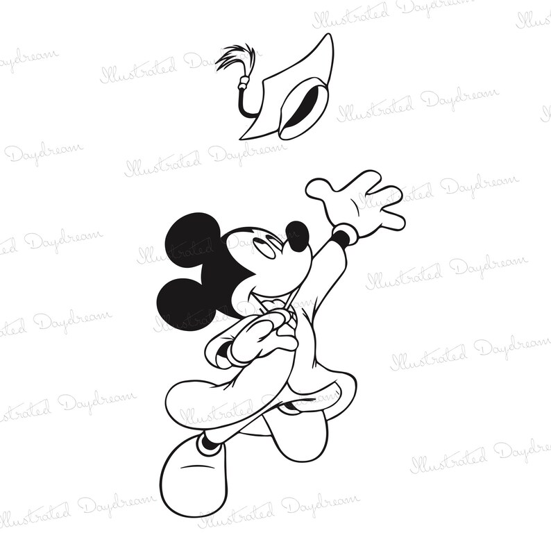 Download Mickey Mouse Graduation Bundle SVG PNG PDF Digital | Etsy