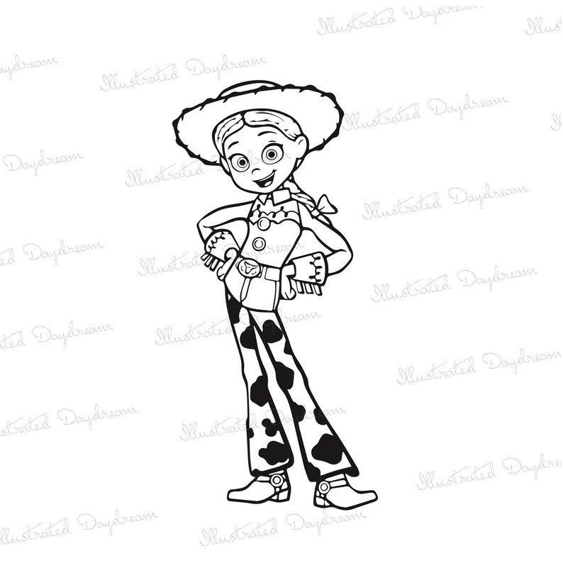 Jessie Toy Story Hidden Mickey SVG PNG PDF Digital  Etsy