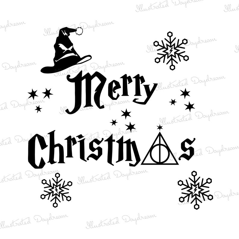 Harry Potter Christmas SVG PNG PDF Digital File | Etsy