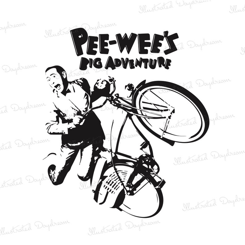 SVG Pee Wee Herman Pee Wee/'s Big Adventure PDF Digital File PNG