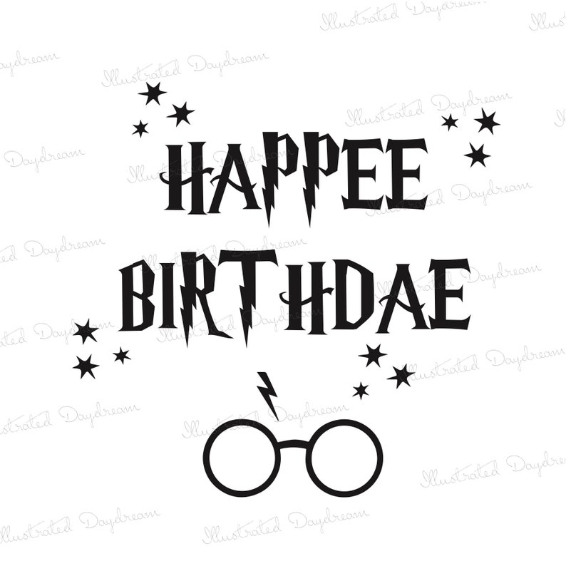 Download Harry Potter Birthday / Hagrid Happee Birthdae SVG PNG | Etsy