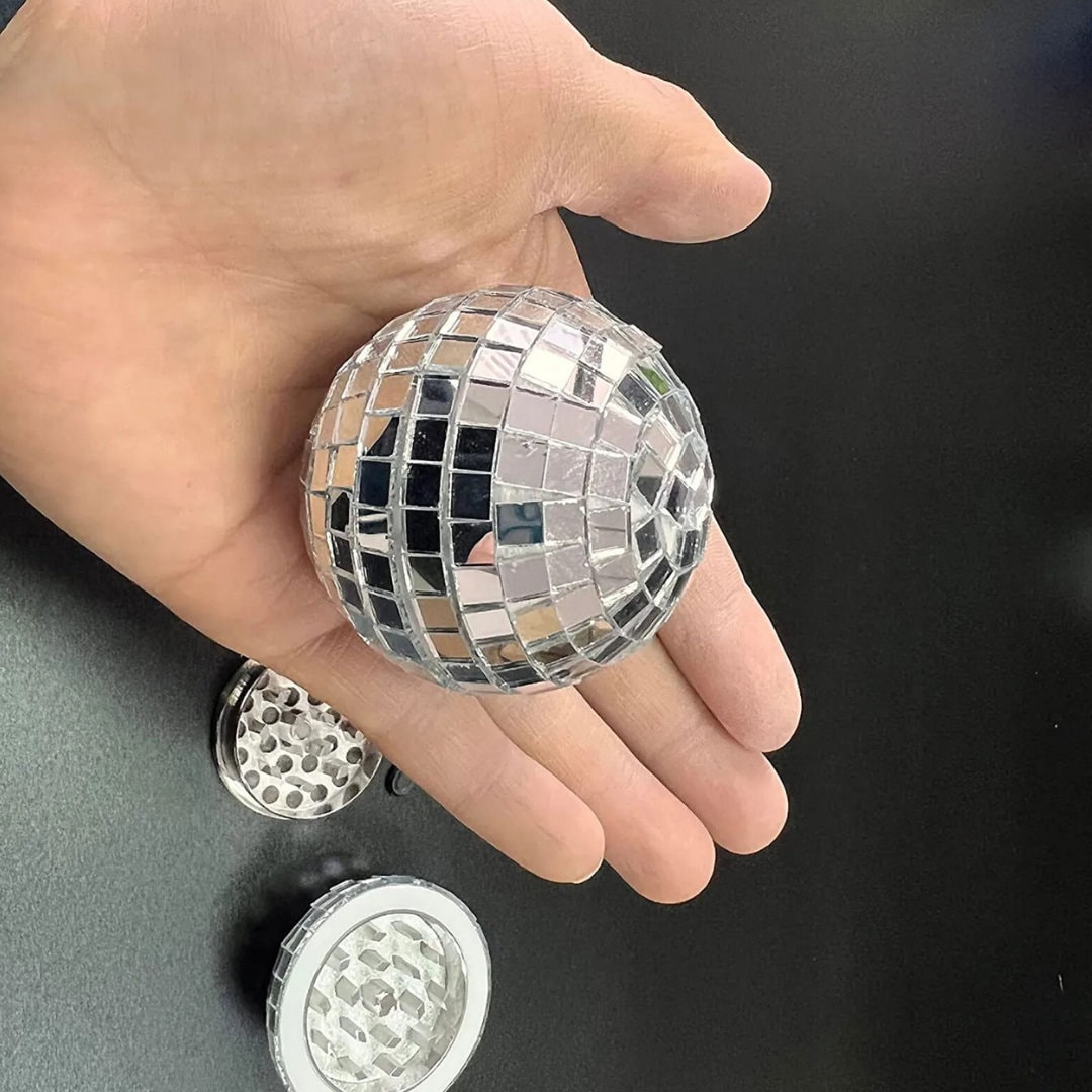 Disco Ball Grinder With Kief Catcher, Discoball Grinder,stoner Gift