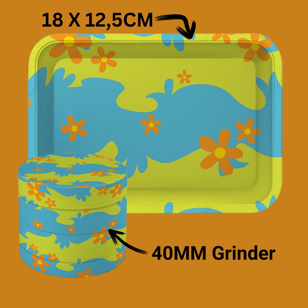 Floral Rolling Tray Set Rolling Tray and Grinder Set Small Etsy