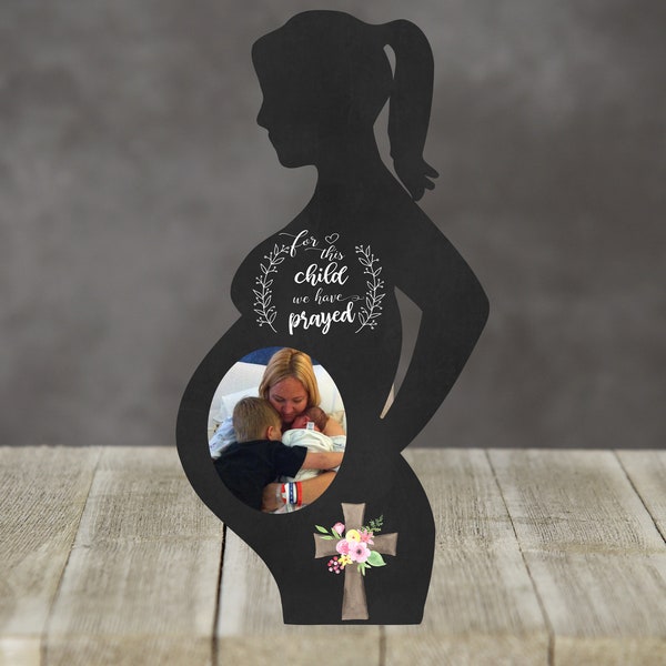 Sublimation Hardboard Pregnant Expecting Mom Chalkboard For this Child Photo Frame Design Digital Download PNG fits Out of the World Blank