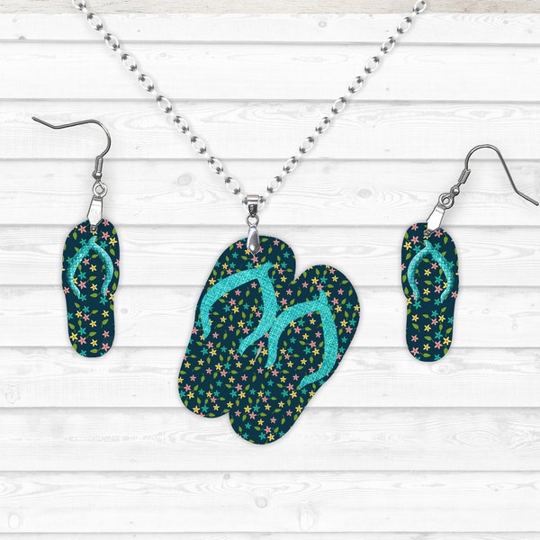 Teal Flip Flops - Etsy