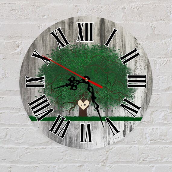 Round Clock Sublimation Design Large Tree Wood Heart for Hardboard Clock  Blanks From Out of the World Digital Download PNG 