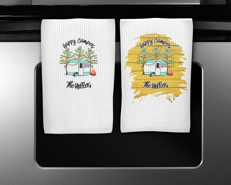Download Sublimation Waffle Weave Towel Design Camping Vintage ...