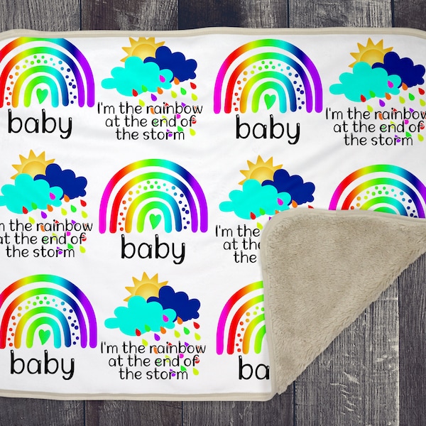 Baby Blanket Template Rainbow Baby Miscarriage awareness Rainbow baby Gift PNG Template Sublimation Design 10x10  Digital Download PNG