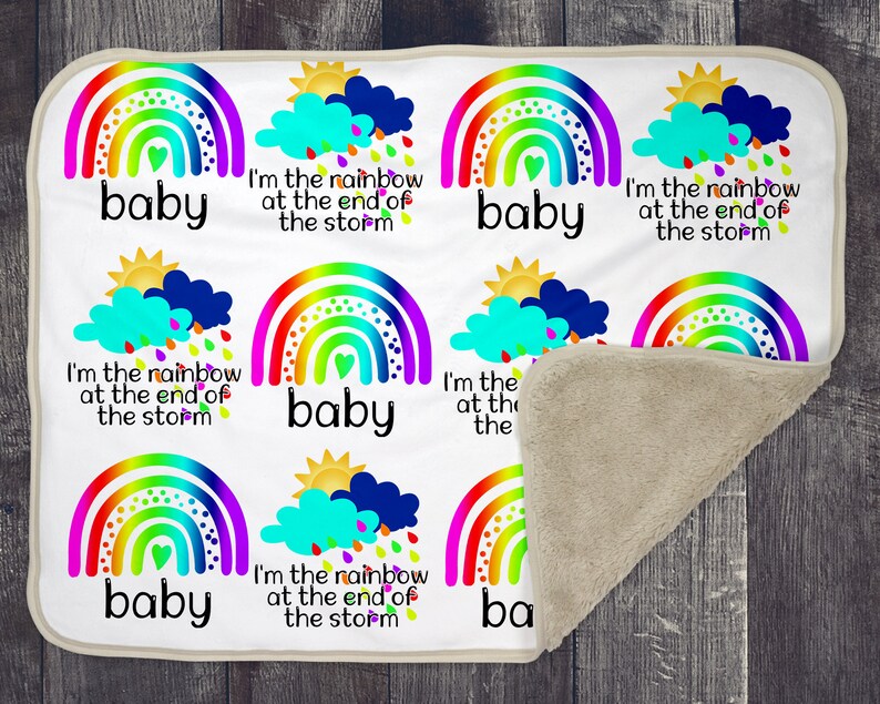Baby Blanket Template Rainbow Baby Miscarriage Awareness Etsy