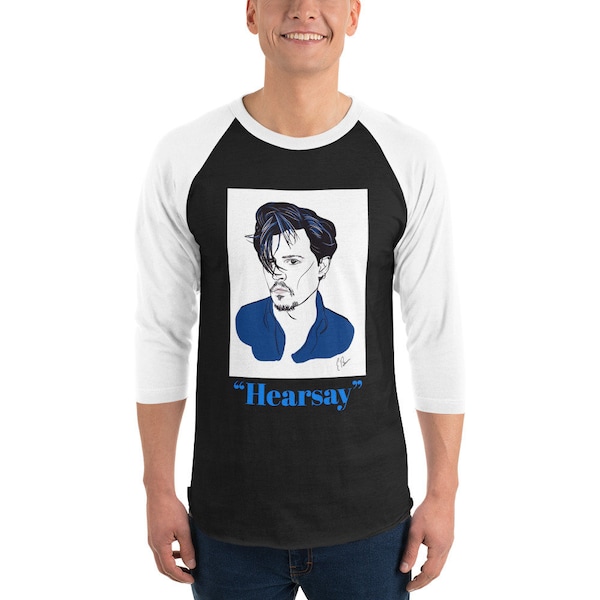 Johnny Depp 3/4 sleeve raglan shirt