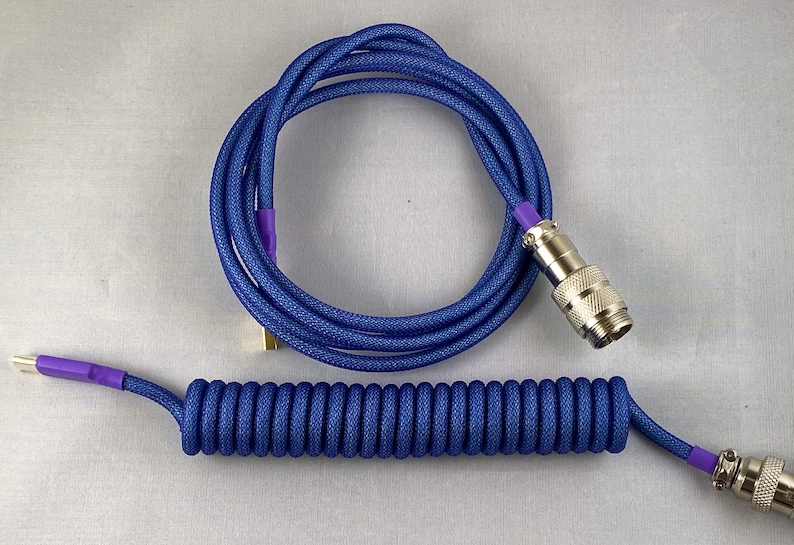 Custom coiled keyboard usb cable