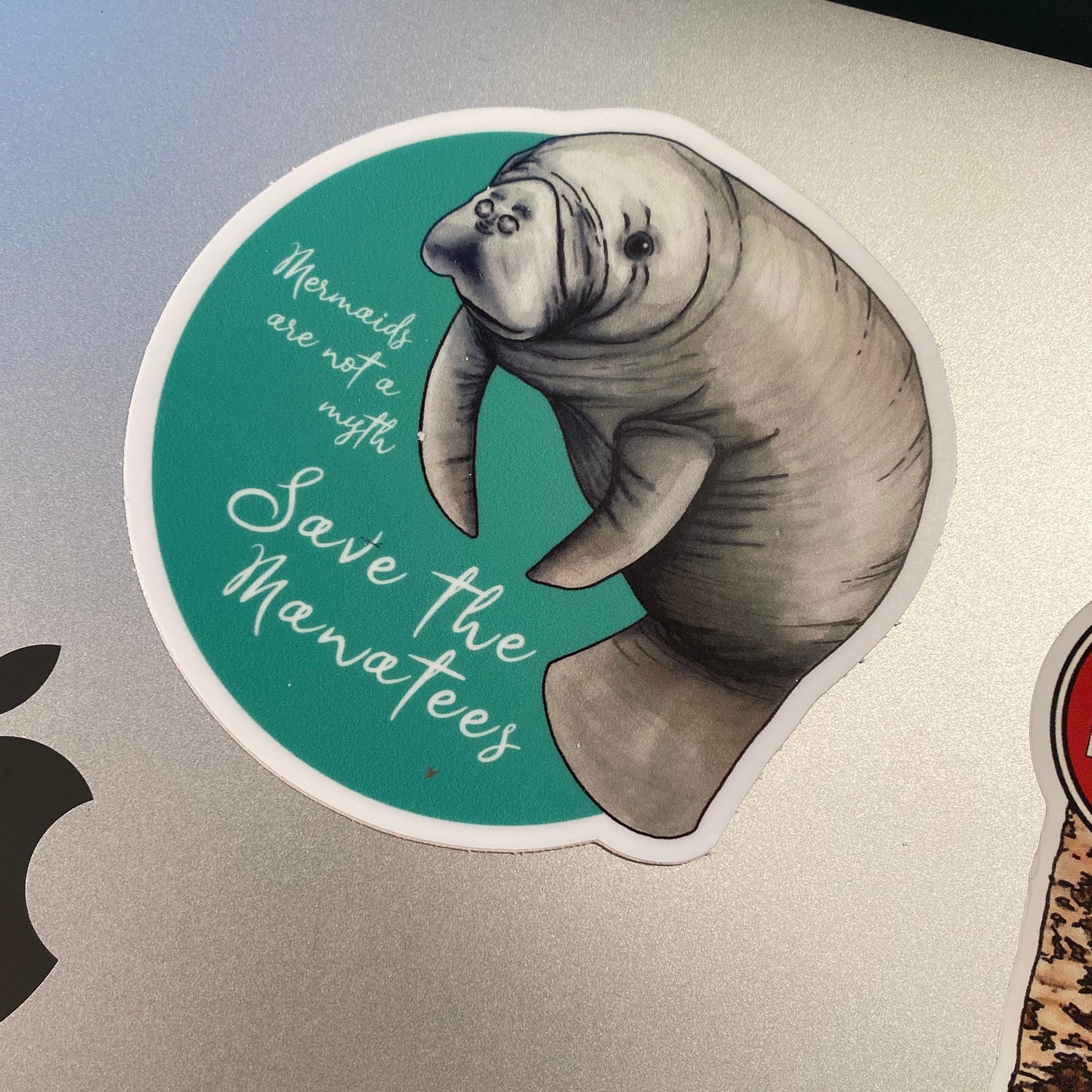 Save the Manatees Vinyl Sticker Conservation Sticker for | Etsy