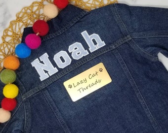 Boys Personalized Denim Jacket, Monogrammed Jean Jacket, Custom Jean Jacket for Boys, Birthday Gift for Toddler, Kids Embroidered Denim