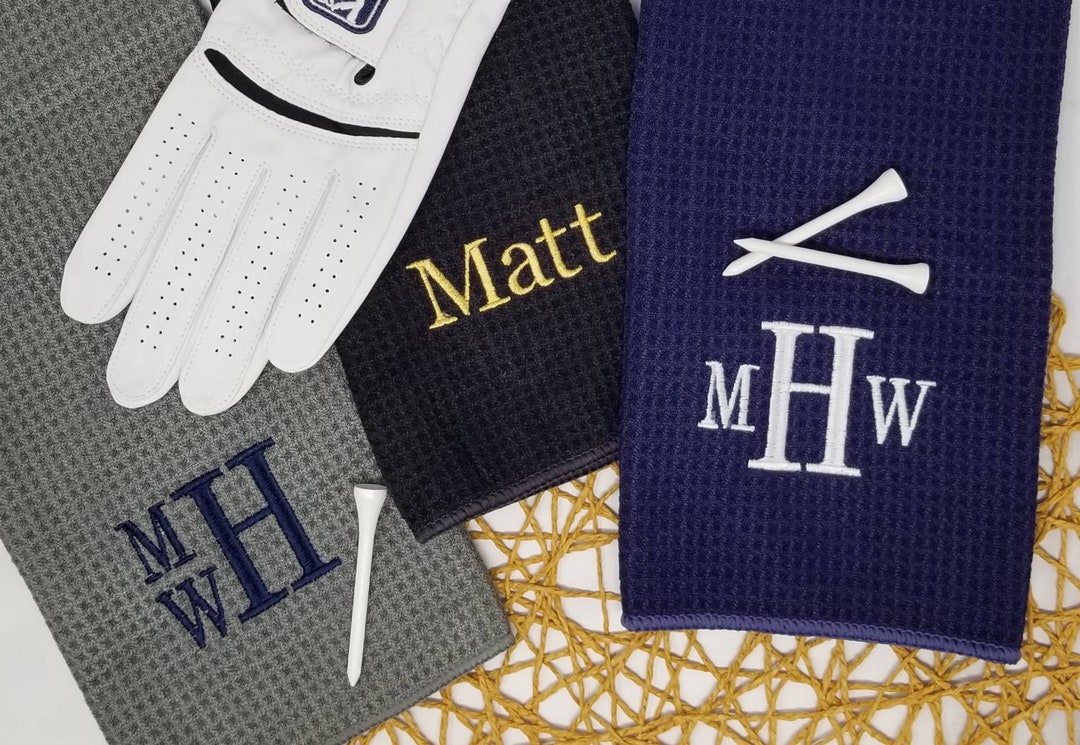 Personalized Golf Towel, Monogrammed Golf Towel, Embroidered Golf Gift