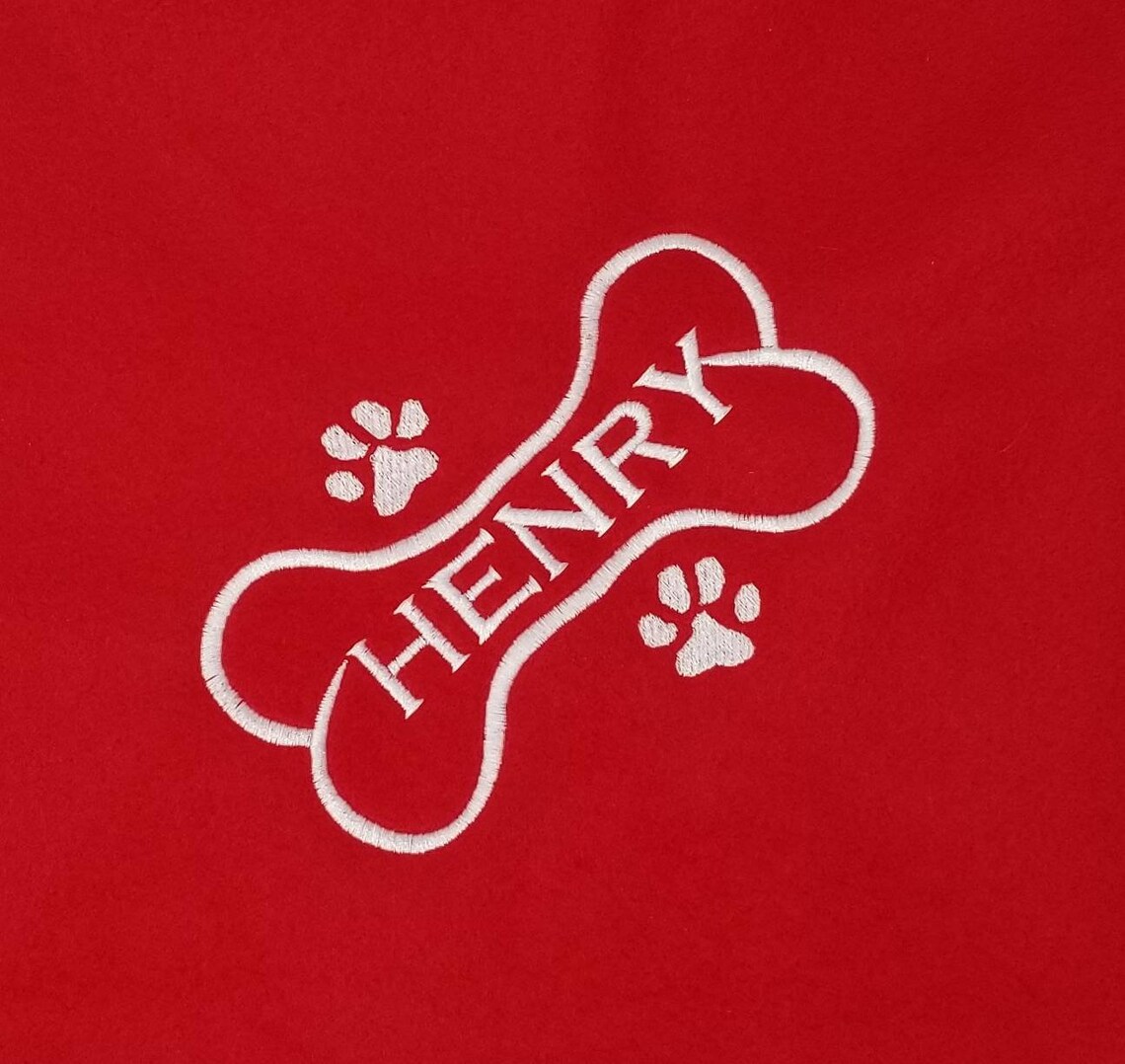 Custom Dog Blanket Personalized Pet Blanket Embroidered Paw Etsy