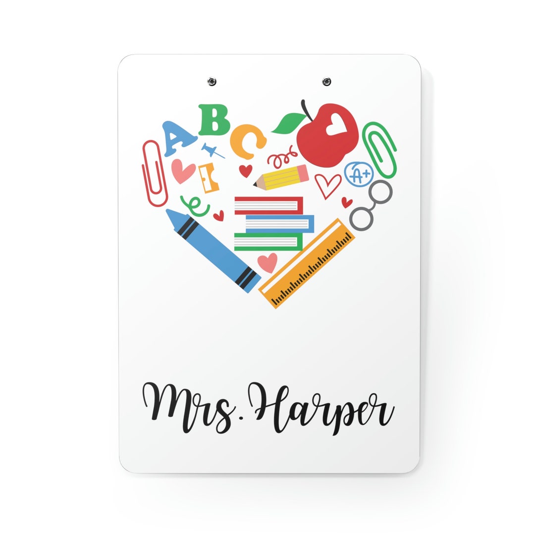 Teacher Clipboard, Teacher Appreciation Gift, Customized Clipboard