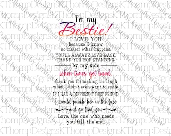 Love You My Bestie Etsy Love You My Bestie Etsy