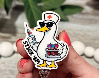 Portatarjetas Stick 'Em Goose para flebotomistas