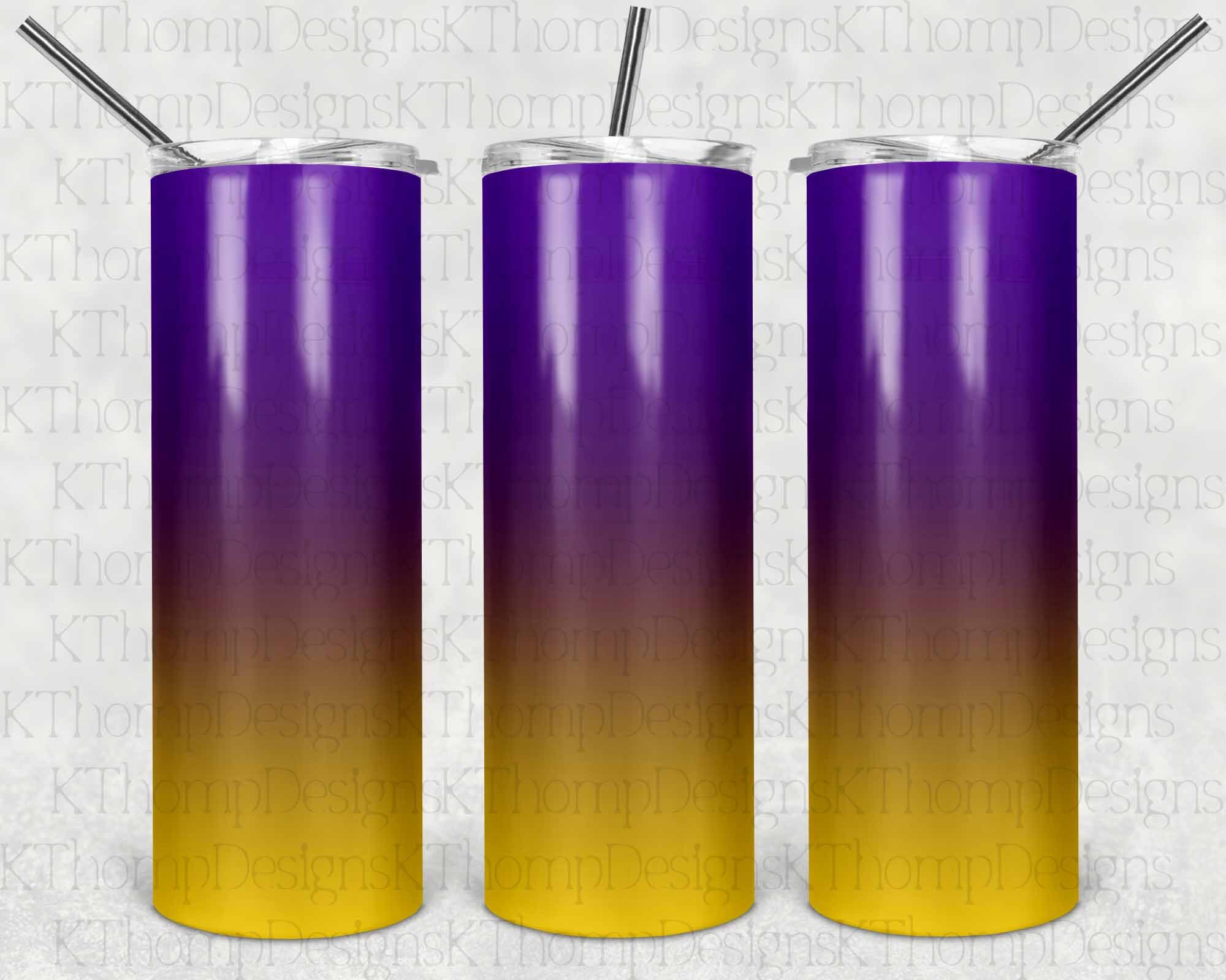 Purple to Gold Ombre Background Digital Download 20oz Skinny Etsy