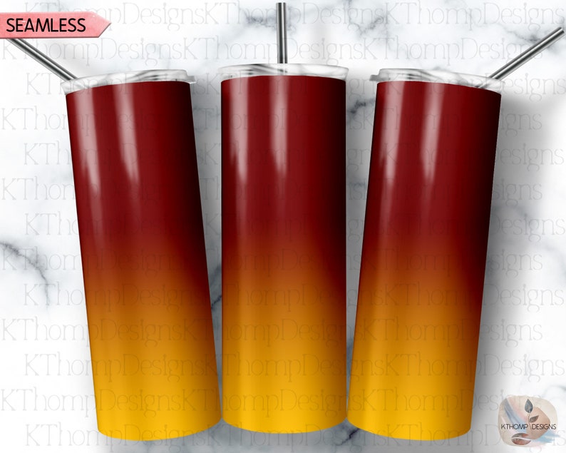Gold Red Ombre Background Digital Download 20oz Skinny Etsy