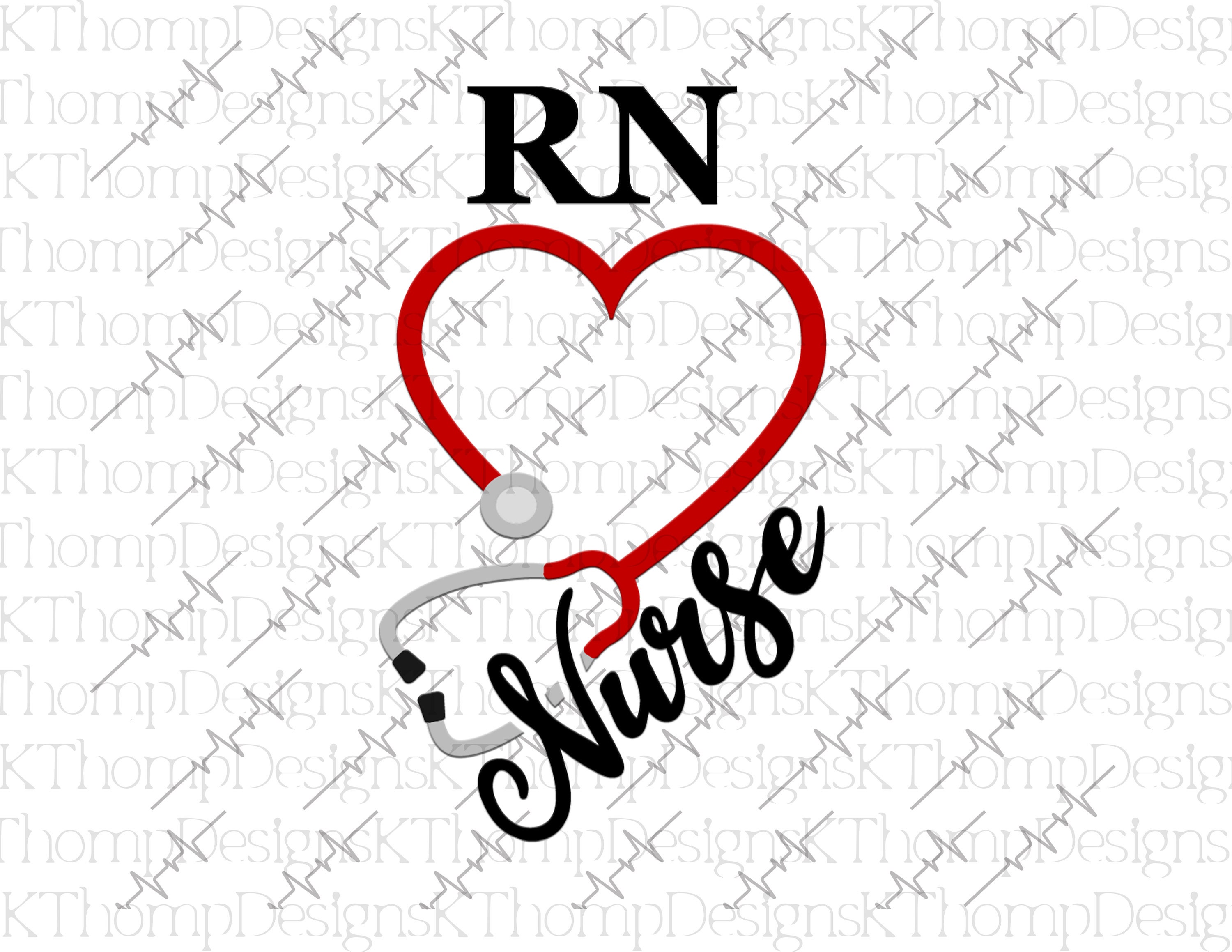 RN Nurse Tumbler Design 20oz Skinny Tumbler Design Digital Etsy