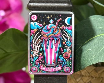 Imán de nevera con la carta del tarot "La gota que colmó el vaso"