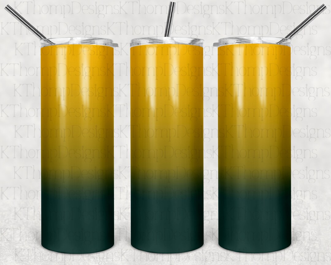 Green Yellow Ombre Background, Digital Download 20oz Skinny Tumbler