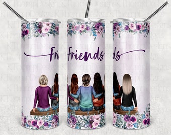 Friends Sublimation Tumbler design 20oz Skinny Tumbler, Digital Download, 300 DPI, Sublimation, PNG