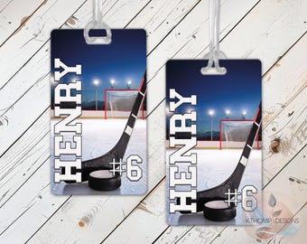 Etiqueta personalizada para bolsa de hockey