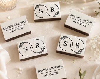 Cajas de cerillas personalizadas para bodas, cerillas de boda personalizadas