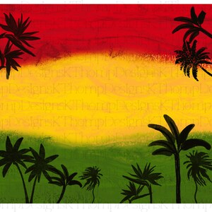 Reggae Palms Background Design 20oz Skinny Tumbler Design, Digital ...