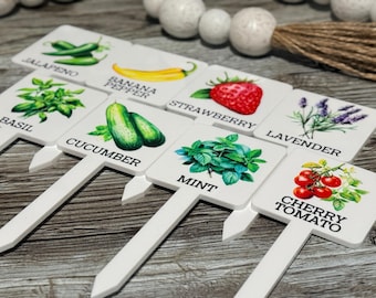 Botanical Garden Plant Stakes — Herb, Vegetable & Fruit Markers